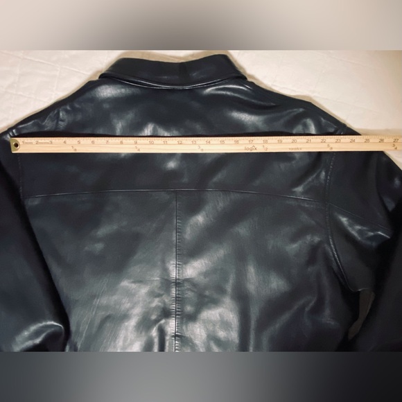 🔥 Polo Ralph Lauren Black Leather Jacket Men XXL Classic Full-Zip Timeless Style - Picture 13 of 16